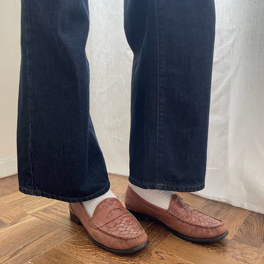 Cole Haan Brown Woven Leather Loafers - 8 1/2